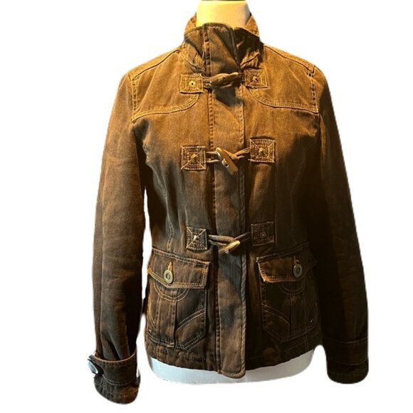 BKE Buckle Medium Brown  Corduroy With Toggle Fasteners China - Picture 1 of 4